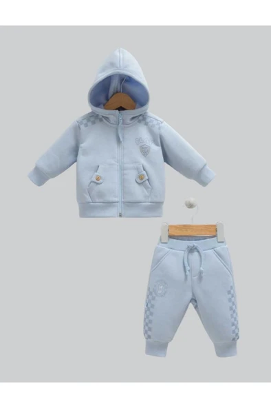 Caramell N.WinterBoy %100 Pamuk 2' li Takım 56-62 cm 1-3 Ay Mavi CRML.MV.TKE1064-5662 ürün görseli 1