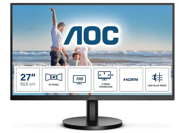 AOC 27B3HM 27" 4 ms Full HD LED Monitör ürün görseli 1