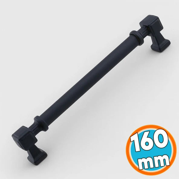 Metal Kulp 160 mm Mutfak Dolap Çekmece Mobilya Dolabı Kapak Kulpları Kulb 16 cm Siyah Renk ürün görseli 1