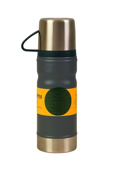 Thermohis 6161 Çelik Termos Bardaklı GRİ ürün görseli 1