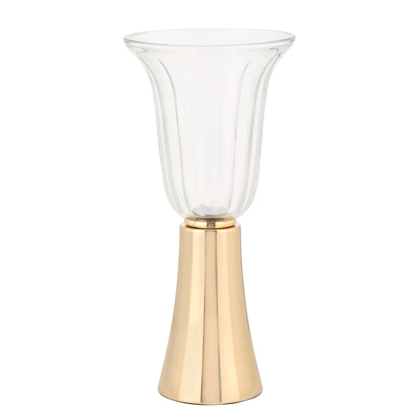 GOLD KUPA BÜYÜK MUMLUK  15*15*40 CM AK.JD0100 ürün görseli 1