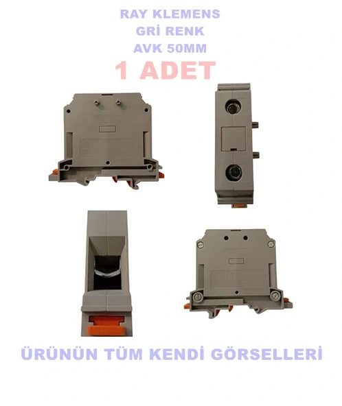 KLEMSAN AVK 50mm Ray Klemens GRİ PEK-50 MM ürün görseli 1