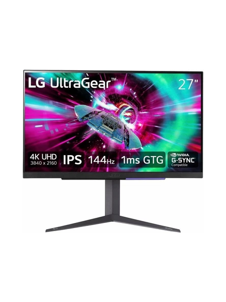 LG UltraGear 27GR93U-B 27" 1 ms 4K Pivot IPS 144 Hz Oyuncu Monitörü ürün görseli 1