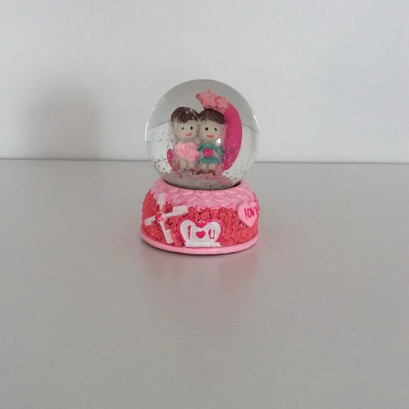 Mini Kar Küre Pembe ürün görseli 1