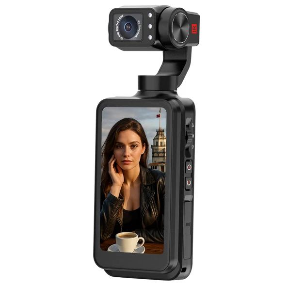 Mioji Pocket 3 5K 30FPS 48MP 3 Eksenli Gimbal Kamera - Resim 3