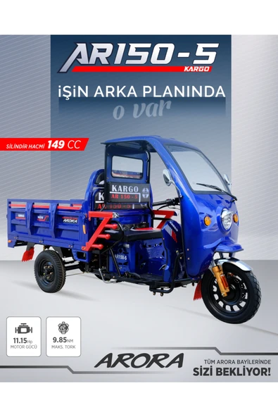 Arora AR150-5 BENZİNLİ KABİNLİ ürün görseli 1