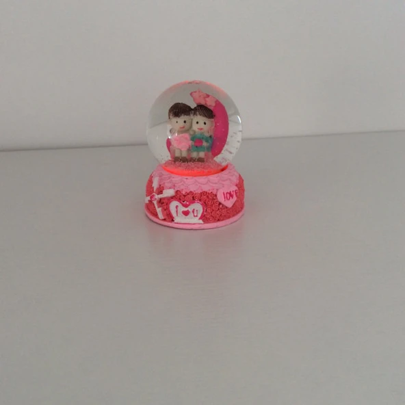 Mini Kar Küre Pembe - Resim 3