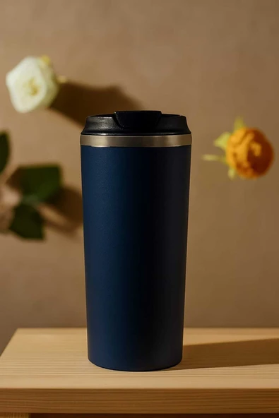 Thermohis 5360 Devrilmez Çelik Termos Bardak LACİVERT ürün görseli 1