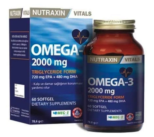 Nutraxin Omega-3 2000 mg 60 Kapsül ürün görseli 1