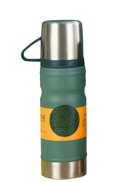 Thermohis 6161 Çelik Termos Bardaklı YEŞİL ürün görseli 1