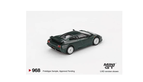 Mini GT 968 Bugatti EB110 GT Verde Scuro 1/64 Model Araba - Resim 3