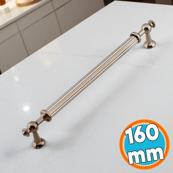 Mobilya Çekmece Mutfak Dolabı Dolap Kulpları Kulpu Kulpları Çizgili Bronz Metal Kulp 160 mm ürün görseli 1