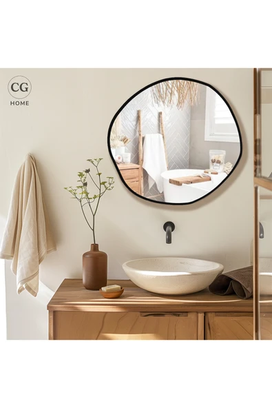 CG HOME Arya Model asimetrik ayna, dekoratif ayna, duvar aynası, banyo aynası, holl aynası 70 cm ürün görseli 1