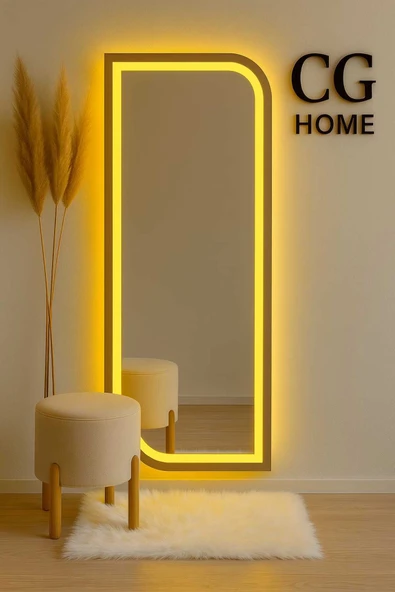 CG HOME Ledli Ayna, Lazer Kumlamalı, Dekoratif Ayna, Duvar Aynası, Konsol Aynası, Holl Aynası, Günışığı Led ürün görseli 1