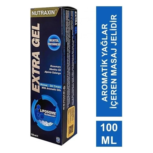 Nutraxin Extra Aromatik Yağlar İçeren Masaj Jeli 100 ml Mentollü Ferahlatıcı Etki ürün görseli 1