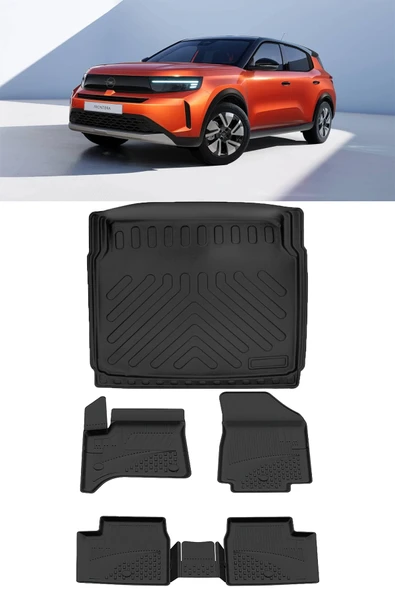Sahler Opel Frontera Hybrit 2025 ve Sonrası 4.5D Paspas 3D Rizline Sabit Zemin Bagaj Havuzu ürün görseli 1
