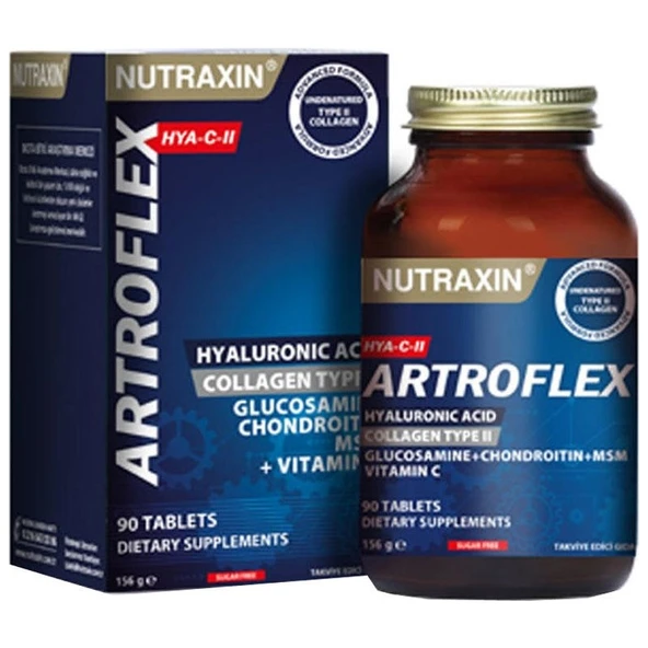 Nutraxin Artroflex HYA-C-II Hyaluronik Asit Glukozamin Kondrotin içeren Takviye Edici Gıda 90 Tablet ürün görseli 1