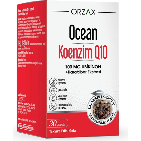 Orzax Ocean Koenzim Q10 30 Kapsül ürün görseli 1