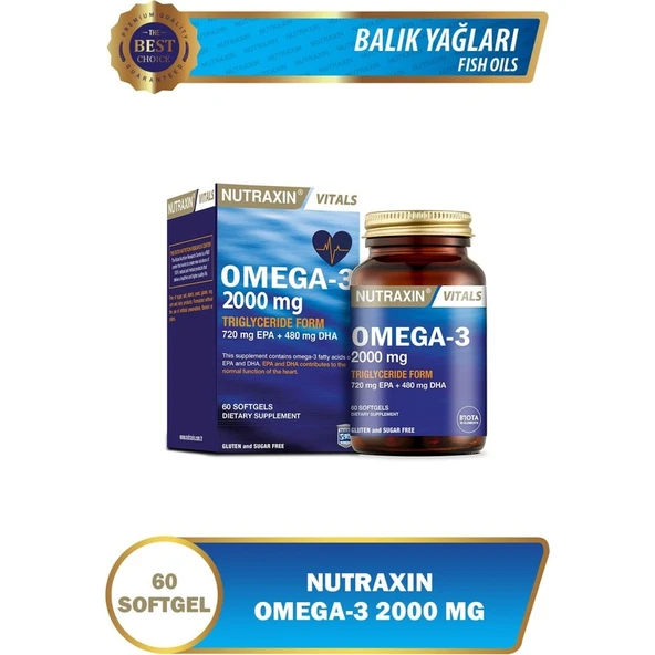 Nutraxin Omega-3 2000 mg 60 Kapsül ürün görseli 1
