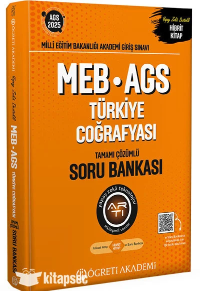 2025 MEB-AGS Türkiye Coğrafyası Soru Bankası Çözümlü Öğreti Akademi ürün görseli 1