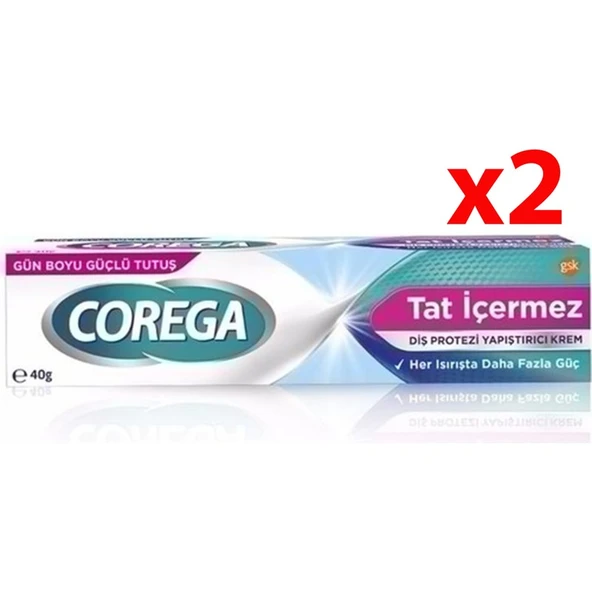 Corega Tat Içermez Diş Protez Yapıştırıcı Krem 40 gr - 2 Adet ürün görseli 1