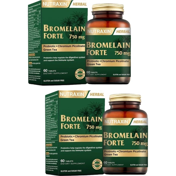 Nutraxin Bromelain Forte 60 Tablet 2 Adet ürün görseli 1