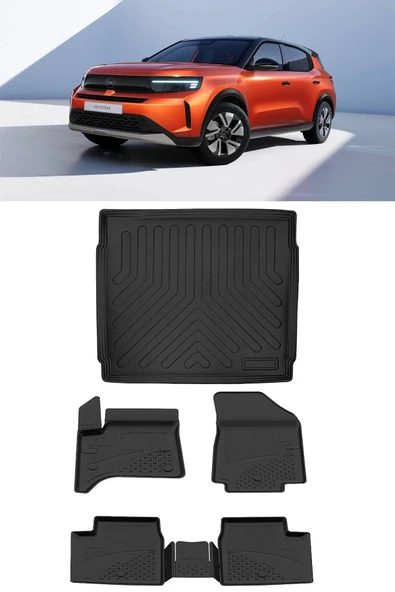Sahler Opel Frontera Hybrit 2025 ve Sonrası 4.5D Paspas 3D Rizline Alt Bagaj Havuzu ürün görseli 1