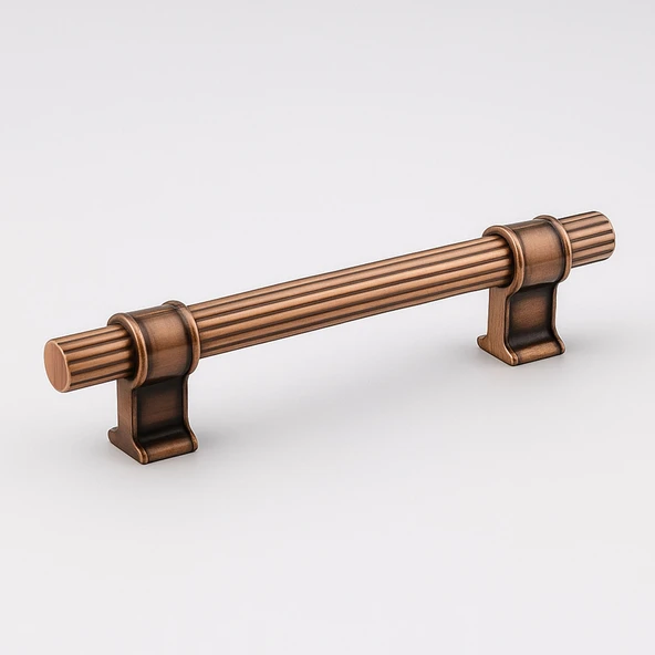 Hisar Çizgili 128 mm Soft Antik Bakır Metal Mobilya Çekmece Dolap Kapak Kulpu Dayanıklı Kulpları ürün görseli 1