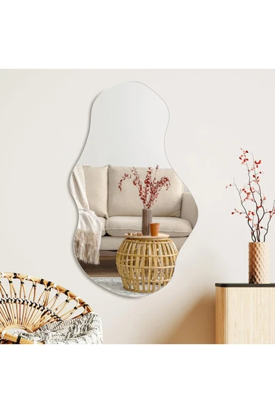 CG HOME Dalga Ayna, Asimetrik Ayna, Duvar Aynası, Konsol Aynası, Lavabo Aynası, Pinterest Ayna, Holl Aynası ürün görseli 1