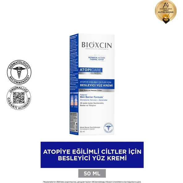 Bioxcin Atopicare Yüz Kremi 50+ SPF Tüm Cilt Tipleri İçin Nemlendirici 50 ml ürün görseli 1
