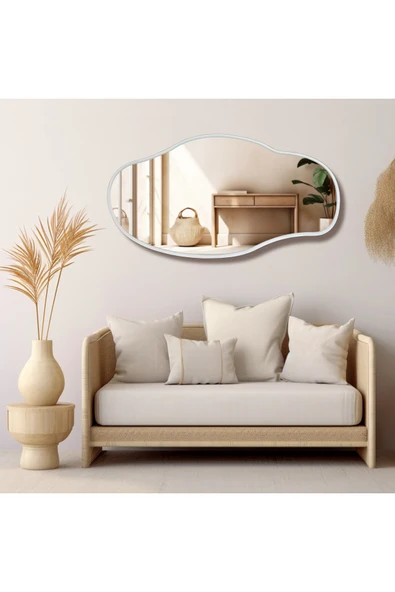 CG HOME Asimetrik Ayna, Konsol Aynası, Dresuar Aynası, Tuvalet Aynası, Boy Aynası 120x65 CM ürün görseli 1