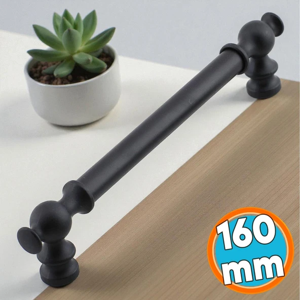 Mobilya Mutfak Çekmece Dolap Dolabı Kapak Kulpları Kulbu Kulpu 160 mm 160 cm Siyah Kulp Metal ürün görseli 1