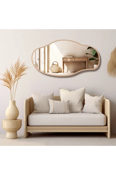 CG HOME Asimetrik Ayna, Konsol Aynası, Dresuar Aynası, Tuvalet Aynası, Boy Aynası 120x65 CM ürün görseli 1