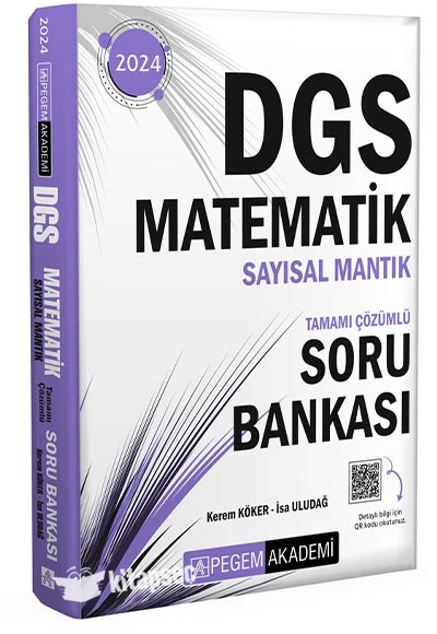 2024 DGS Matematik Sayısal Mantık Tamamı Çözümlü Soru Bankası Pegem Yayınları ürün görseli 1