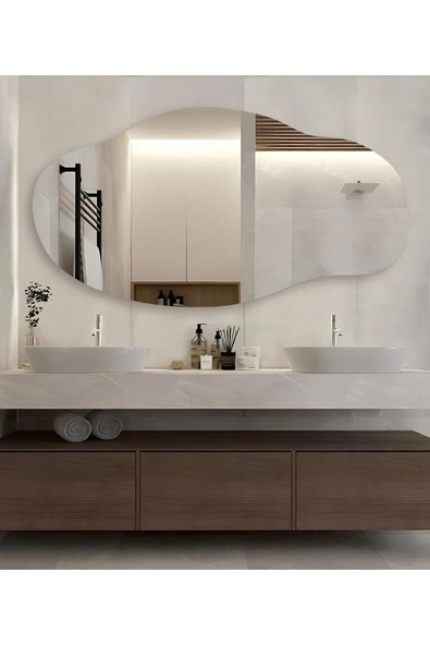 CG HOME Boy Aynası, Asimetrik Ayna, Banyo Aynası, Asimetrik Boyayna, Duvar Aynası ürün görseli 1