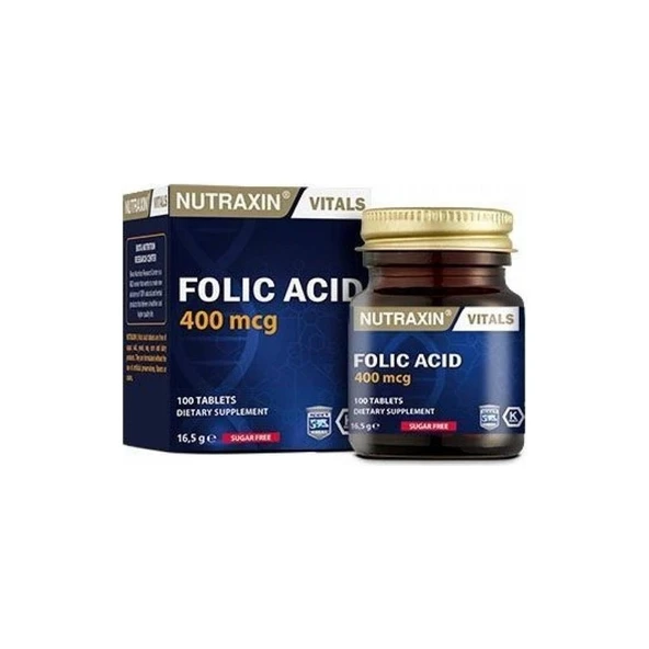 Nutraxin Folic Acid 400 Mcg 100 Tablet ( 1 Adet ) ürün görseli 1