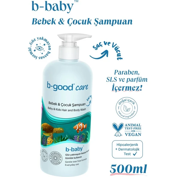 B-good Bebek & Çocuk Saç ve Vücut Şampuanı 500 ml ürün görseli 1