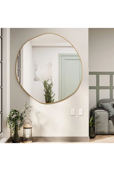 CG HOME ARYA 100 cm ayna asimetrik ayna, dekoratif ayna, duvar aynası banyo aynası holl aynası ürün görseli 1