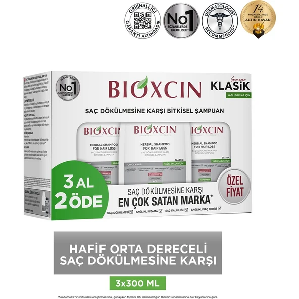 Bioxcin Genesis Şampuan 300 ml 3 AL 2 ÖDE - Yağlı Saçlar ürün görseli 1