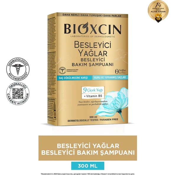 Bioxcin Besleyici Yağlar Şampuan 300 ml ürün görseli 1