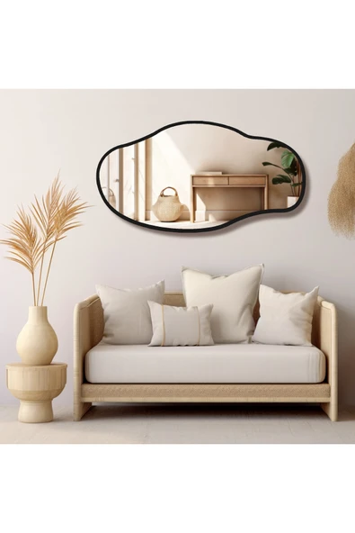 CG HOME Asimetrik Ayna, Konsol Aynası, Dresuar Aynası, Tuvalet Aynası, Boy Aynası 120x65 CM ürün görseli 1