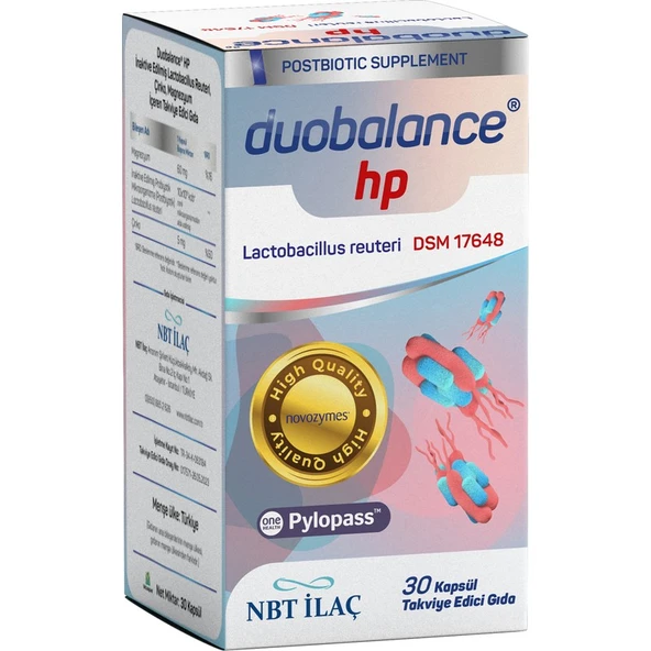 Nbt İlaç Duobalance Hp 30 Kapsül Takviye Edici Gıda ürün görseli 1