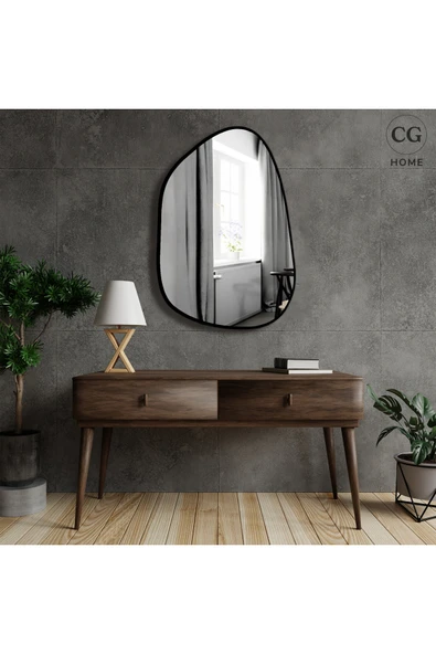 CG HOME Asimetrik Ayna, 75X55 cm, Konsol Aynası, Dresuar Aynası, Duvar Aynası, Şişecam Ayna ürün görseli 1