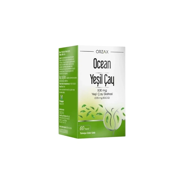 Orzax Ocean Yeşil Çay 500 Mg 60 Kapsül ürün görseli 1