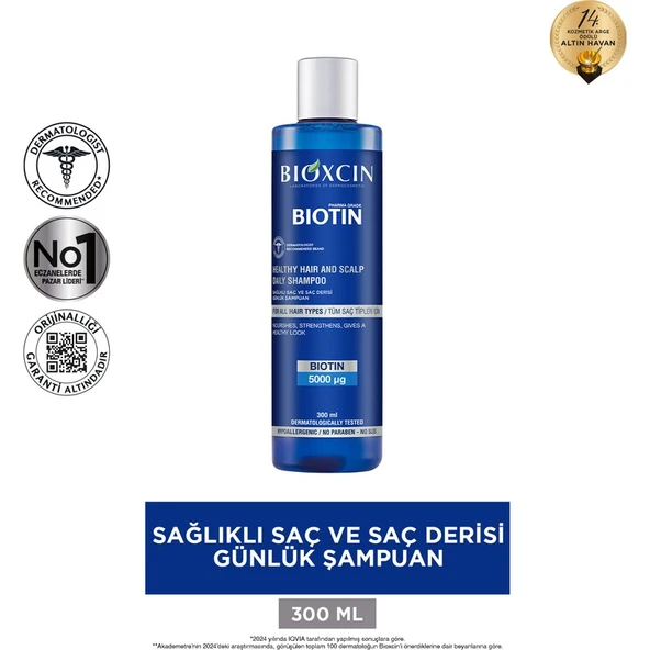 Bioxcin Biotin Şampuan 300 ml | Tüm Saç Tipleri ürün görseli 1
