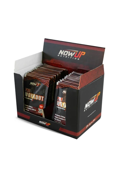 NOWUP NUTRITION Pre-workout Saşe 30x12g | Vişne Aromalı Antrenman Öncesi Enerji Takviyesi ürün görseli 1