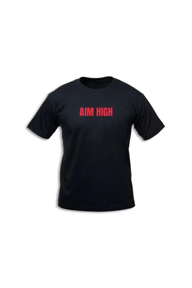 NOWUP NUTRITION Aim High - Siyah Erkek Sporcu Tshirti ürün görseli 1