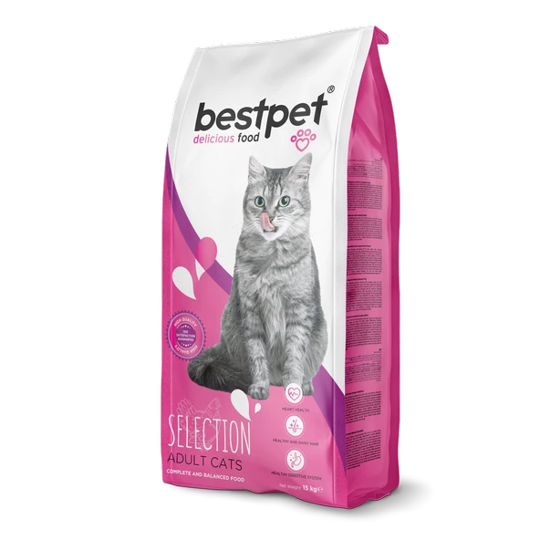 Bestpet Yetişkin Seçici Kediler İçin Tavuk Etli Kuru Mama 15 kg ürün görseli 1