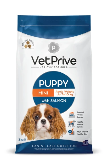 Vet Prive Mini Puppy Salmon Yavru Köpekler için Somonlu Mama 3 Kg ürün görseli 1