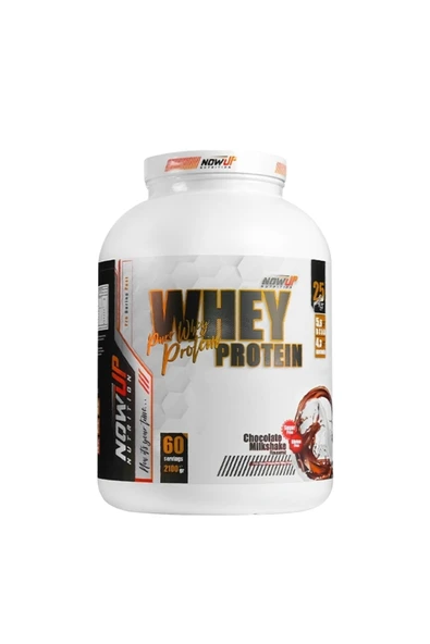 NOWUP NUTRITION %100 Whey Protein Tozu 2160 gr | Çikolata Aromalı | 60 Servis | 25g Protein ürün görseli 1